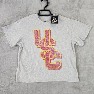 Unisex Kids Gray USC Shirt Short Sleeve Crew Neck Size L (10-12)